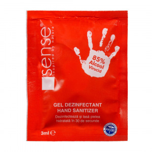 Sense 3ml plic - gel dezinfectant pentru maini